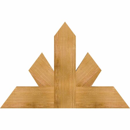 Ekena Millwork Saratoga Rough Sawn Timber Gable Bracket, Western Red Cedar, 36"W x 24"H x 2"D x 6"F, 16/12 Pitch GBW036X24X0206SAR00RWR
